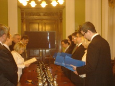6 March 2012 Deputy public prosecutors take the oath of office before the National Assembly Speaker, Prof. Dr Slavica Djukic Dejanovic